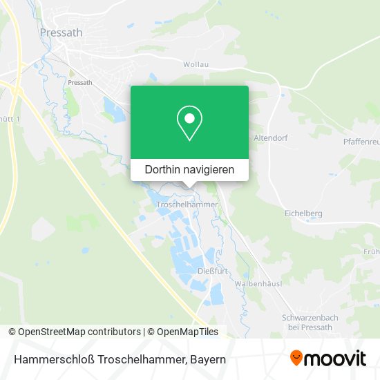 Hammerschloß Troschelhammer Karte