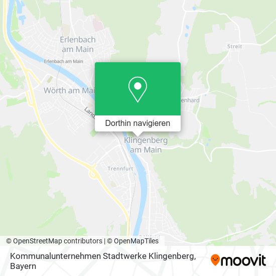 Kommunalunternehmen Stadtwerke Klingenberg Karte