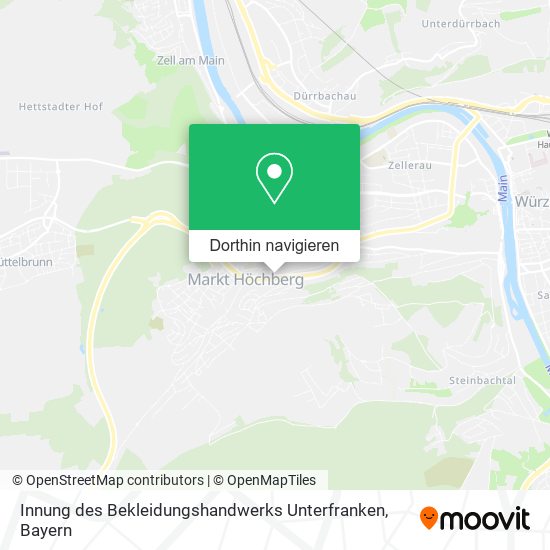Innung des Bekleidungshandwerks Unterfranken Karte