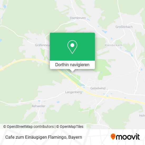 Cafe zum Einäugigen Flamingo Karte