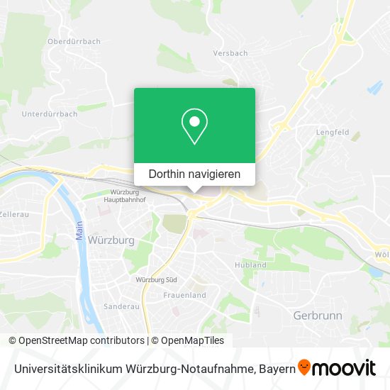 Universitätsklinikum Würzburg-Notaufnahme Karte