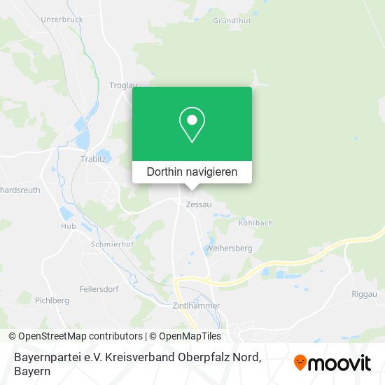 Bayernpartei e.V. Kreisverband Oberpfalz Nord Karte
