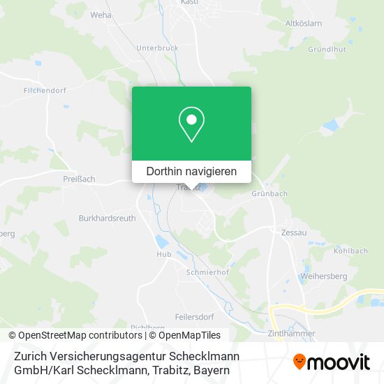 Zurich Versicherungsagentur Schecklmann GmbH / Karl Schecklmann, Trabitz Karte