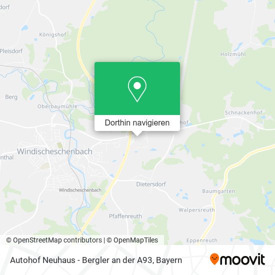 Autohof Neuhaus - Bergler an der A93 Karte