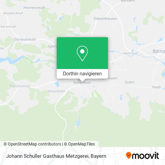 Johann Schuller Gasthaus Metzgerei Karte