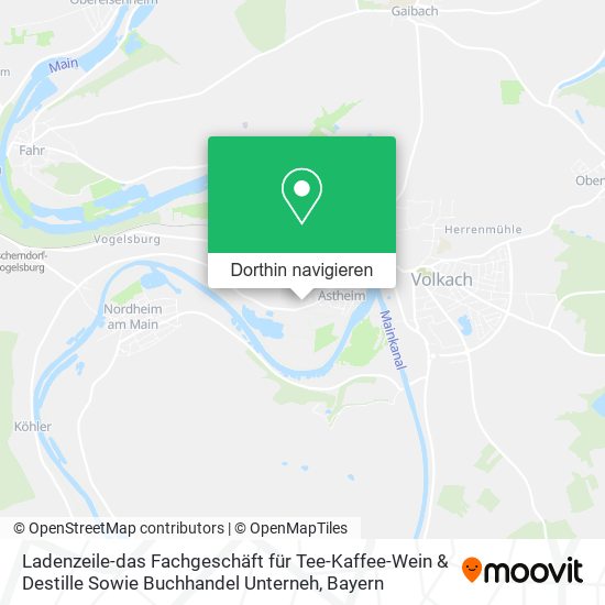 Ladenzeile-das Fachgeschäft für Tee-Kaffee-Wein & Destille Sowie Buchhandel Unterneh Karte
