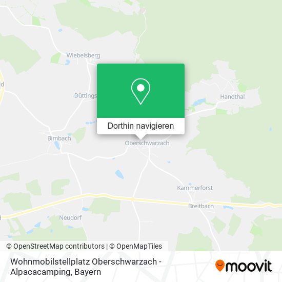 Wohnmobilstellplatz Oberschwarzach - Alpacacamping Karte