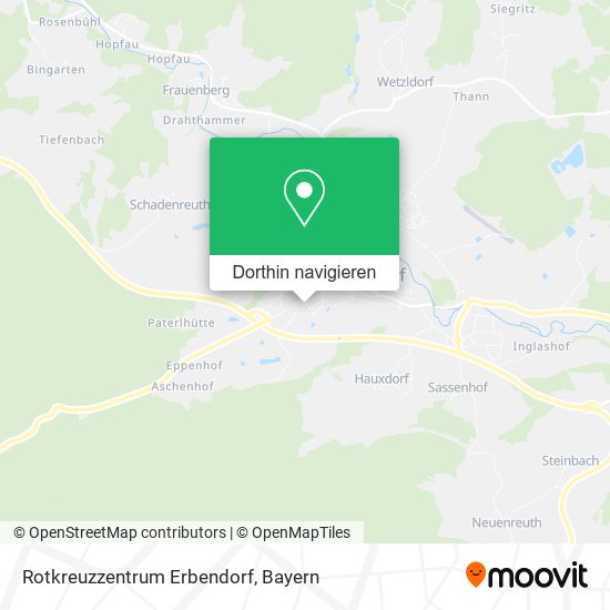 Rotkreuzzentrum Erbendorf Karte