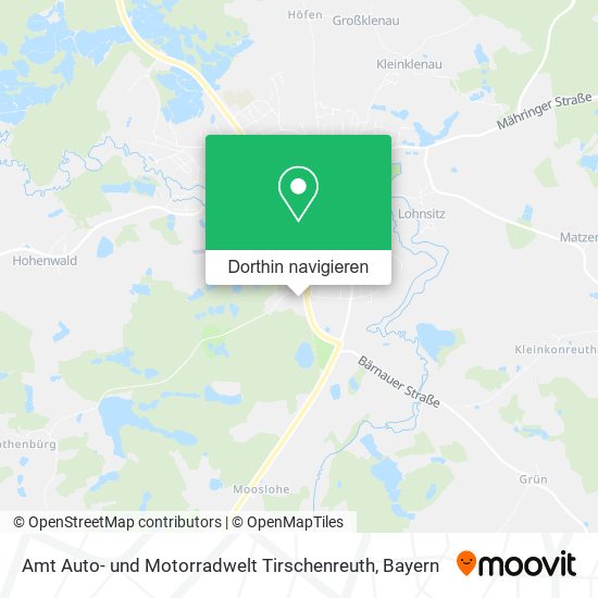 Amt Auto- und Motorradwelt Tirschenreuth Karte
