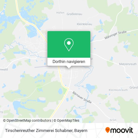 Tirschenreuther Zimmerei Schabner Karte