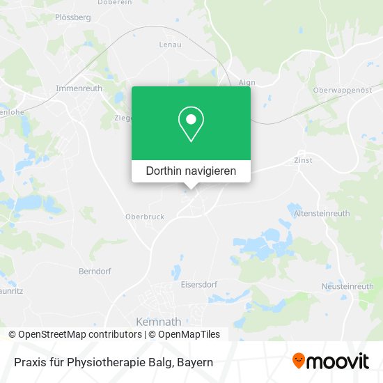 Praxis für Physiotherapie Balg Karte