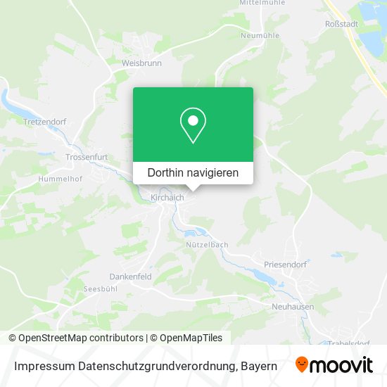 Impressum Datenschutzgrundverordnung Karte