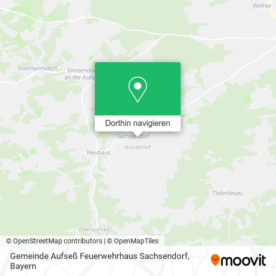Gemeinde Aufseß Feuerwehrhaus Sachsendorf Karte