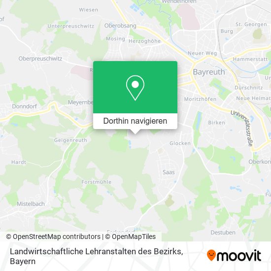 Landwirtschaftliche Lehranstalten des Bezirks Karte