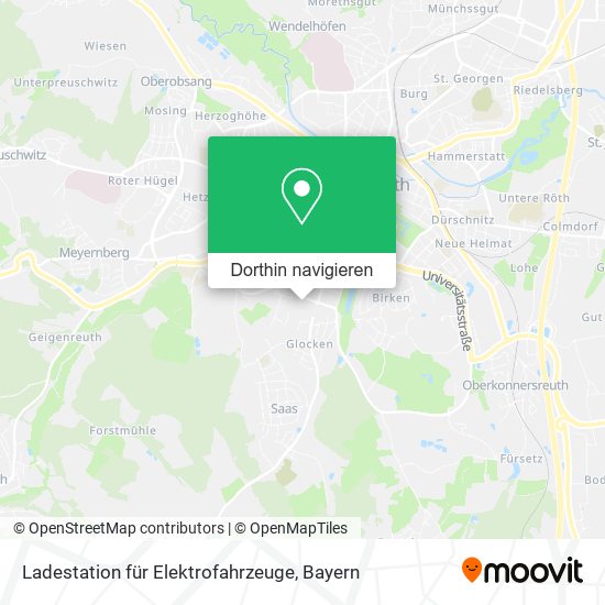 Ladestation für Elektrofahrzeuge Karte