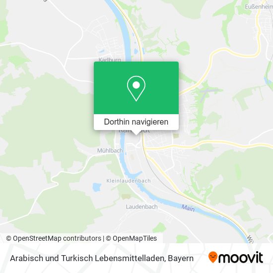 Arabisch und Turkisch Lebensmittelladen Karte