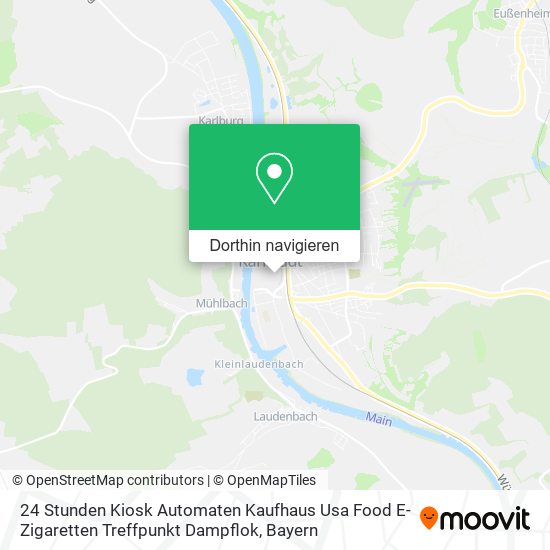 24 Stunden Kiosk Automaten Kaufhaus Usa Food E-Zigaretten Treffpunkt Dampflok Karte