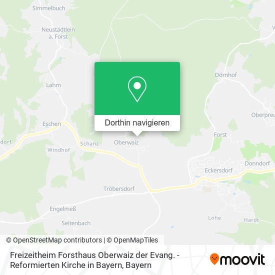 Freizeitheim Forsthaus Oberwaiz der Evang. - Reformierten Kirche in Bayern Karte