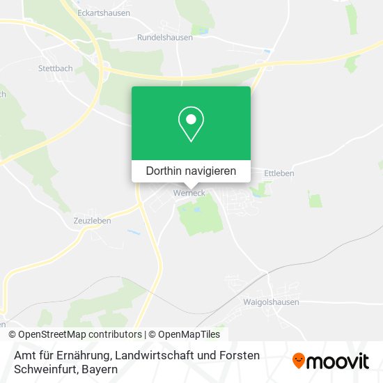 Amt für Ernährung, Landwirtschaft und Forsten Schweinfurt Karte