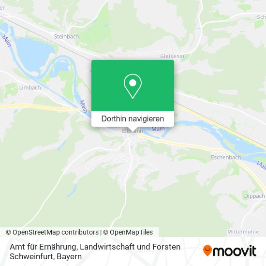 Amt für Ernährung, Landwirtschaft und Forsten Schweinfurt Karte