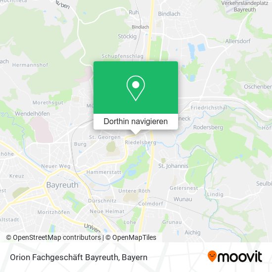 Orion Fachgeschäft Bayreuth Karte