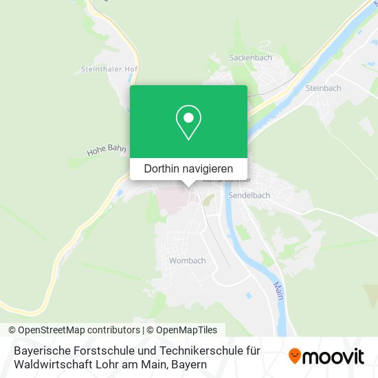 Bayerische Forstschule und Technikerschule für Waldwirtschaft Lohr am Main Karte