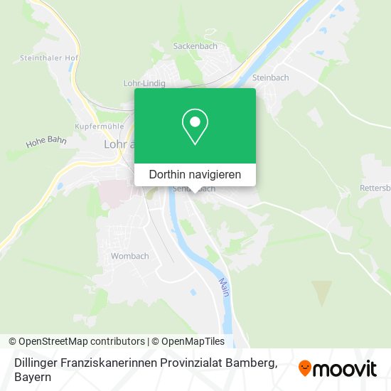Dillinger Franziskanerinnen Provinzialat Bamberg Karte