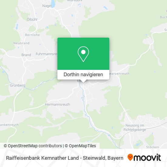 Raiffeisenbank Kemnather Land - Steinwald Karte