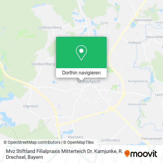 Mvz Stiftland Filialpraxis Mitterteich Dr. Kamjunke, R. Drechsel Karte