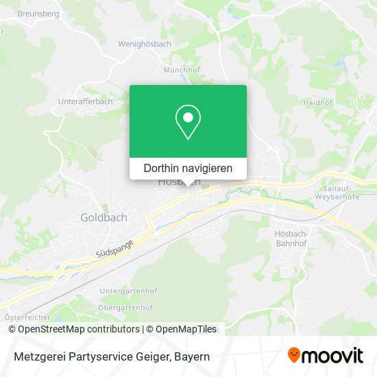Metzgerei Partyservice Geiger Karte