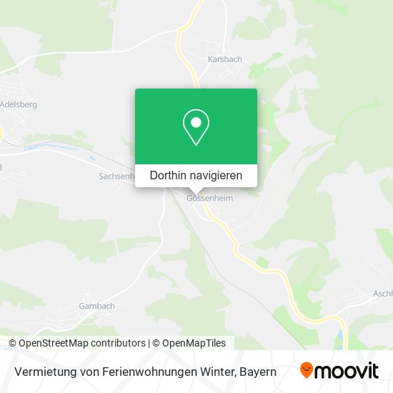Vermietung von Ferienwohnungen Winter Karte