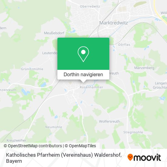 Katholisches Pfarrheim (Vereinshaus) Waldershof Karte