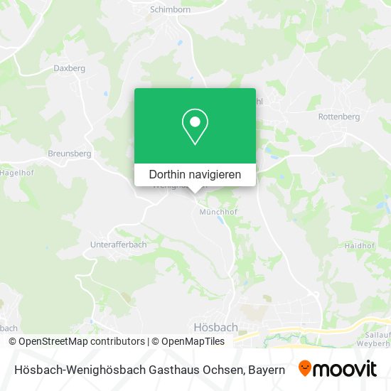 Hösbach-Wenighösbach Gasthaus Ochsen Karte