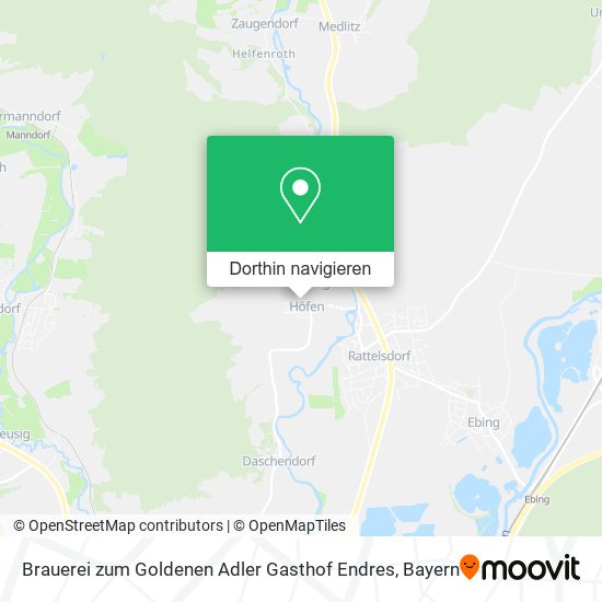 Brauerei zum Goldenen Adler Gasthof Endres Karte