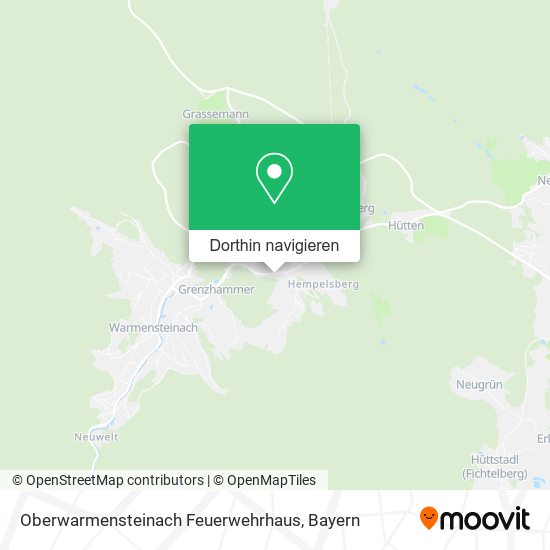 Oberwarmensteinach Feuerwehrhaus Karte