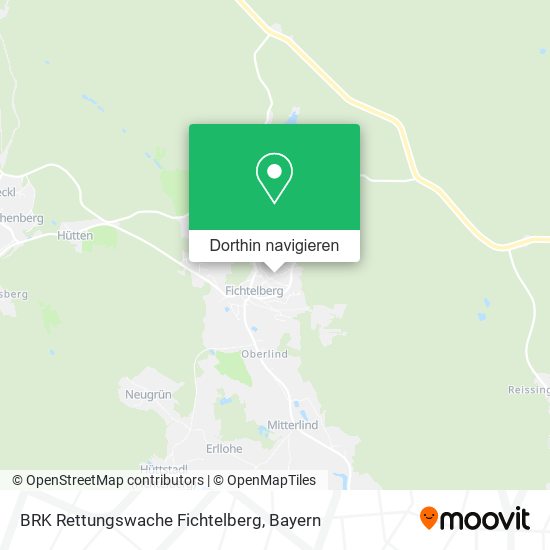 BRK Rettungswache Fichtelberg Karte