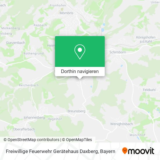 Freiwillige Feuerwehr Gerätehaus Daxberg Karte