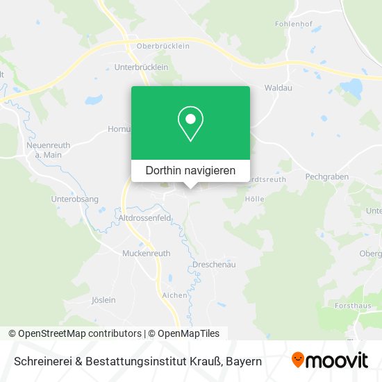Schreinerei & Bestattungsinstitut Krauß Karte