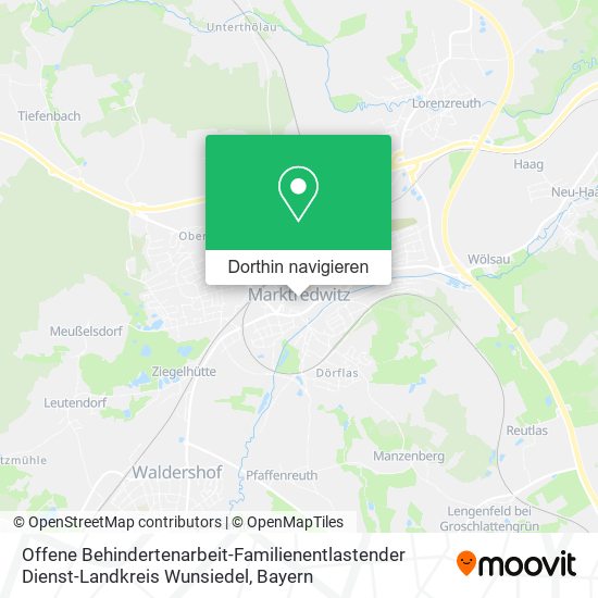 Offene Behindertenarbeit-Familienentlastender Dienst-Landkreis Wunsiedel Karte