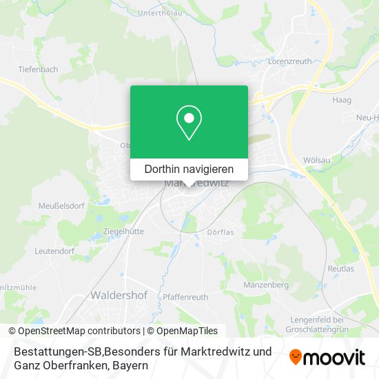 Bestattungen-SB,Besonders für Marktredwitz und Ganz Oberfranken Karte