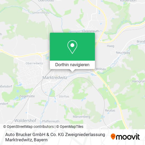 Auto Brucker GmbH & Co. KG Zweigniederlassung Marktredwitz Karte