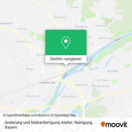 Anderung und Mabanfertigung Atelier. Reinigung Karte