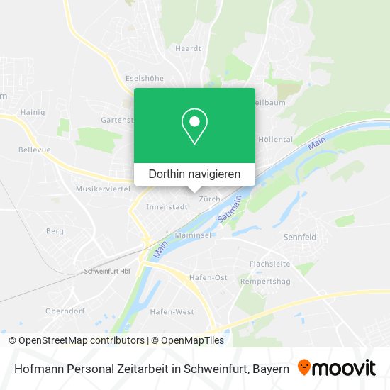 Hofmann Personal Zeitarbeit in Schweinfurt Karte