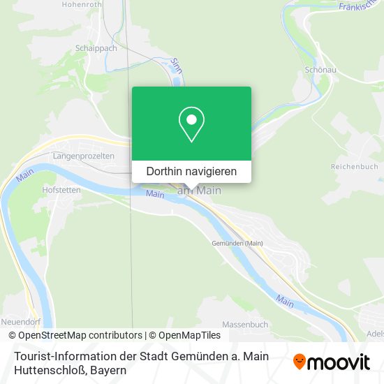 Tourist-Information der Stadt Gemünden a. Main Huttenschloß Karte