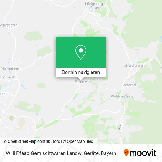 Willi Pfaab Gemischtwaren Landw. Geräte Karte