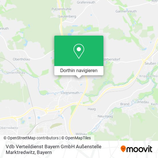 Vdb Verteildienst Bayern GmbH Außenstelle Marktredwitz Karte