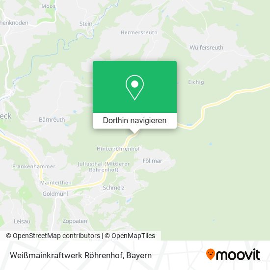 Weißmainkraftwerk Röhrenhof Karte