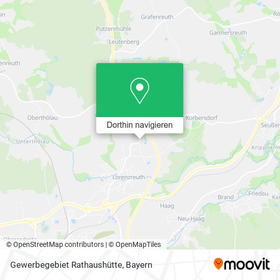 Gewerbegebiet Rathaushütte Karte