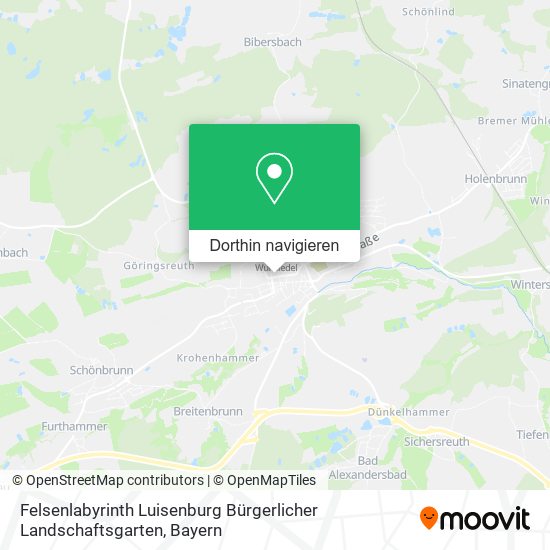 Felsenlabyrinth Luisenburg Bürgerlicher Landschaftsgarten Karte