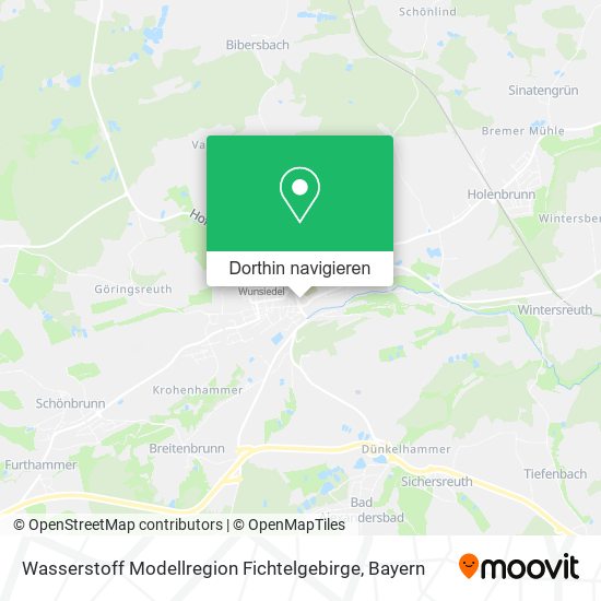 Wasserstoff Modellregion Fichtelgebirge Karte